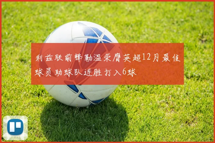 利兹联前锋勒温荣膺英超12月最佳球员助球队连胜打入6球